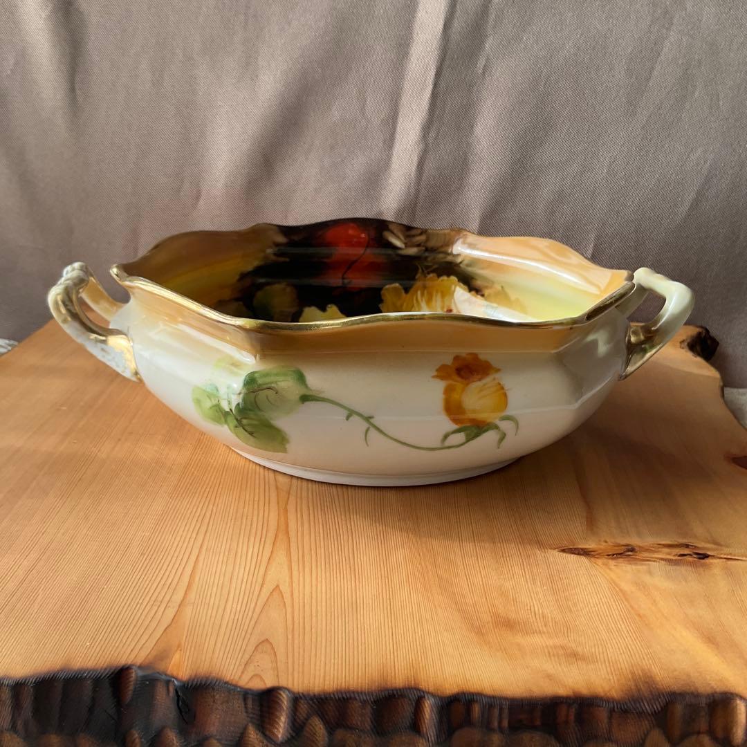 1911年頃　アンティーク　オールドノリタケ　ハンドペイント　イエローローズ