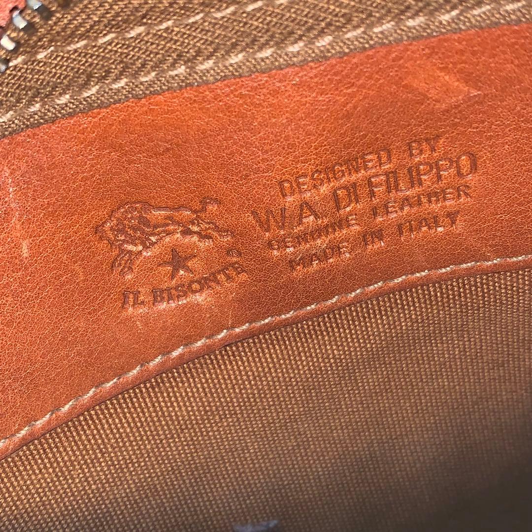 asa　イルビゾンテ リュック オールレザー ロゴ型押し ブラウン