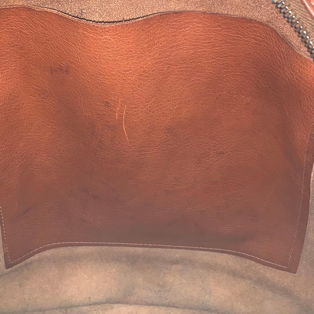 asa　イルビゾンテ リュック オールレザー ロゴ型押し ブラウン