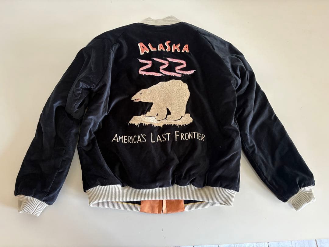 テーラー東洋アラスカジャンパー　別珍スカジャン 白熊XXL