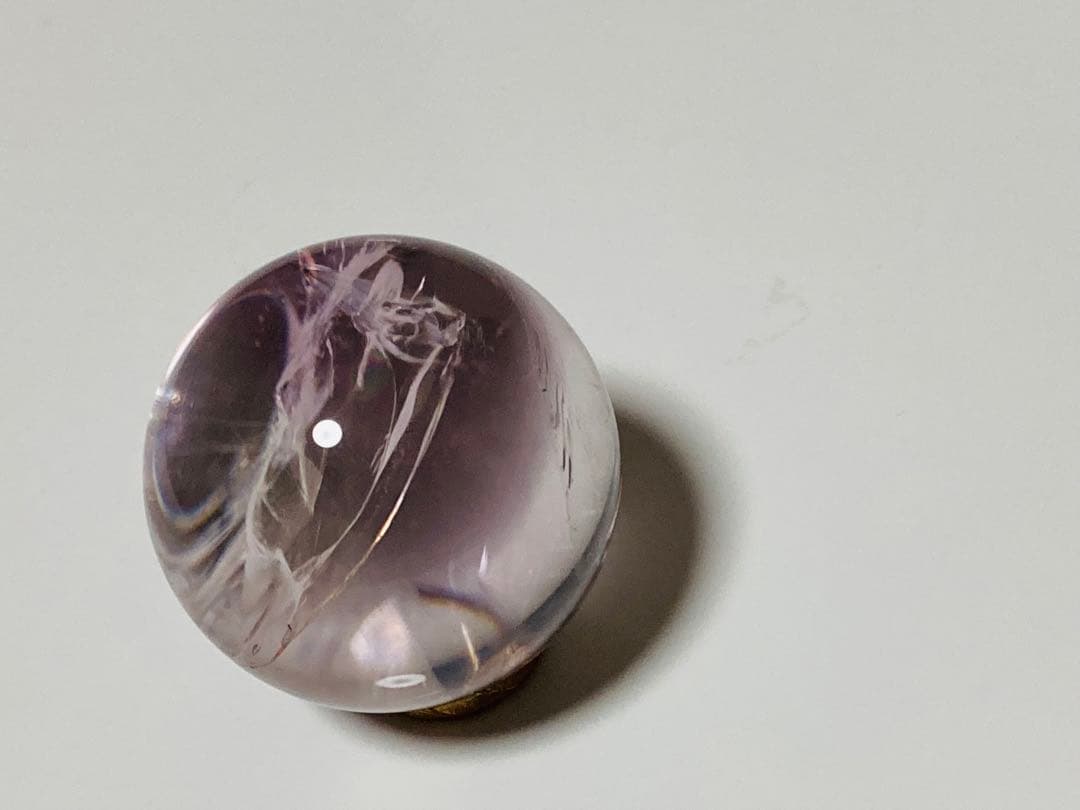 Cラベンダー ライトカラー アメジスト 紫水晶 アメシスト スフィア 丸玉 幸運