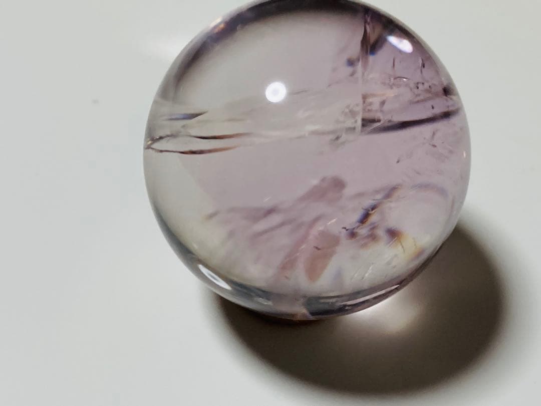 Cラベンダー ライトカラー アメジスト 紫水晶 アメシスト スフィア 丸玉 幸運