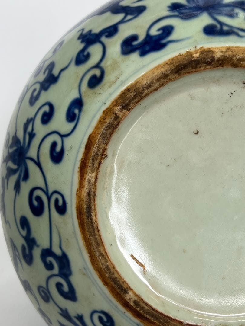 中国清時代　青花染付花瓶　重さ:4900g