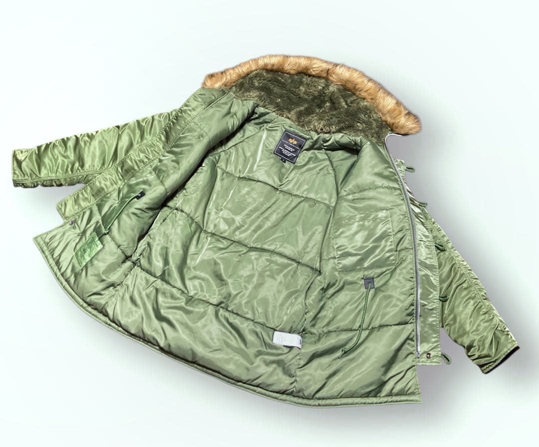 美品 未使用 アルファ ALPHA インダストリーズ N3-B セージ L