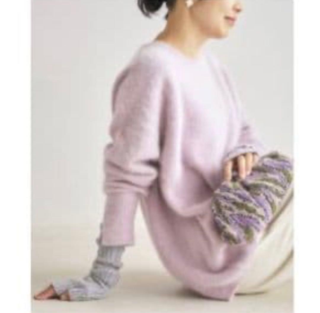 【IENA】fluffy fur プルオーバー　パープル