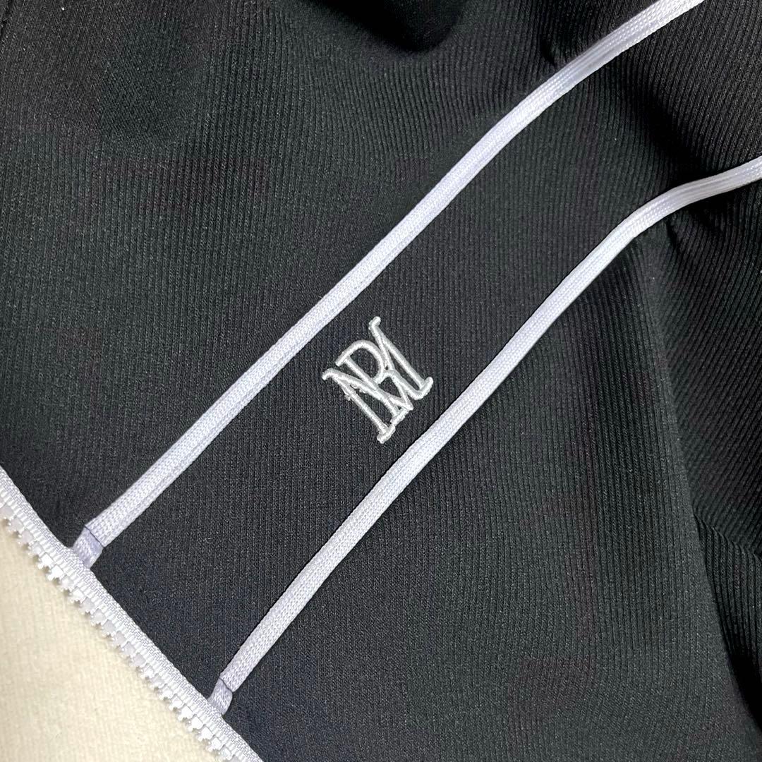 【美品】Rosé Muse パイピング ジャージー アウター FREE 黒×白