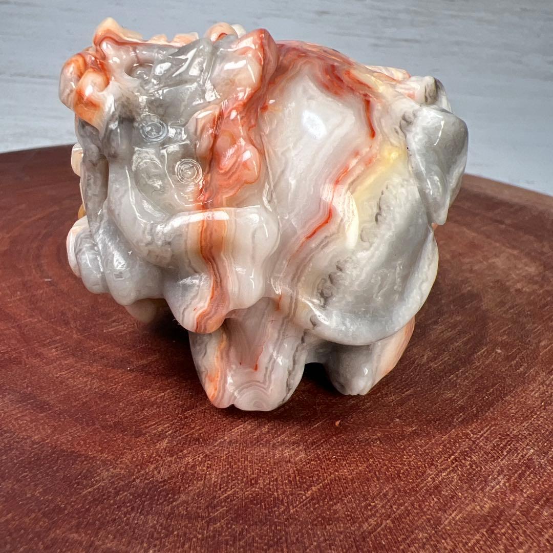 天然石　ロングイ　メキシコ瑪瑙　メキシコクレイジーアゲート　228グラム