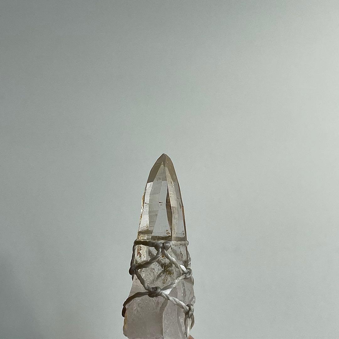 ヒマラヤ水晶 ガネッシュヒマール ＊ マクラメペンダント ネックレス ①