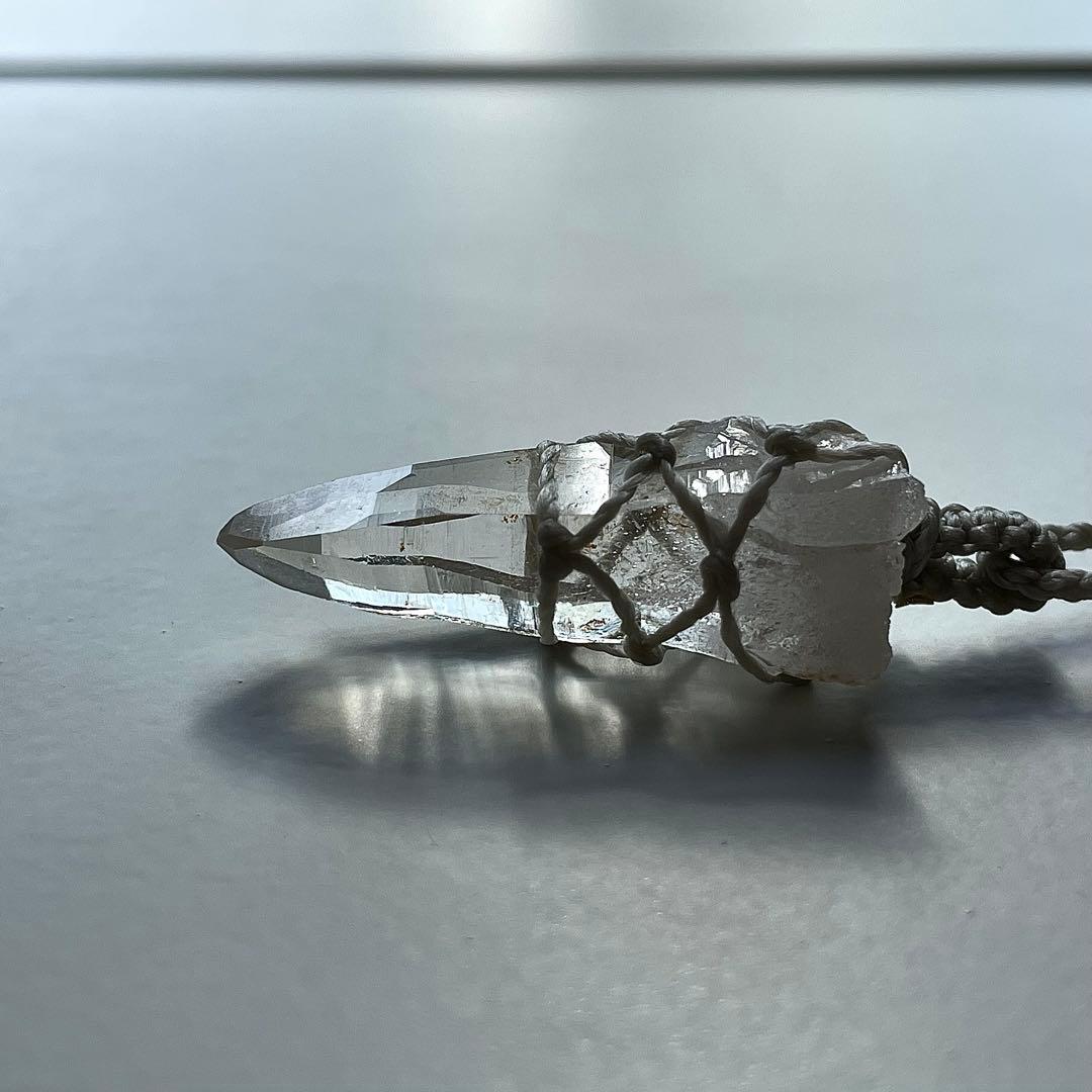 ヒマラヤ水晶 ガネッシュヒマール ＊ マクラメペンダント ネックレス ①