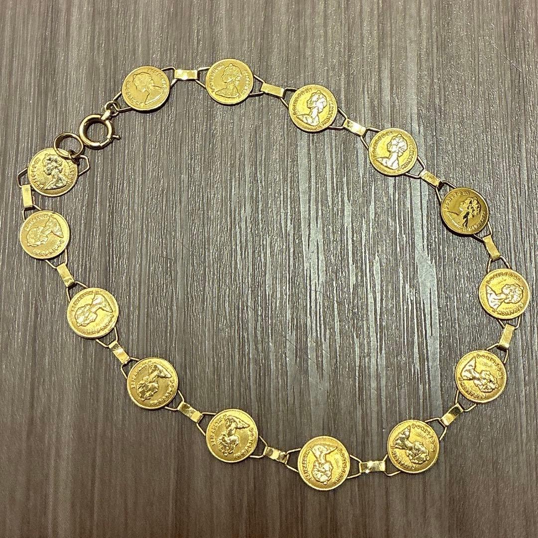 K18ゴールド　デザイン　ブレスレット