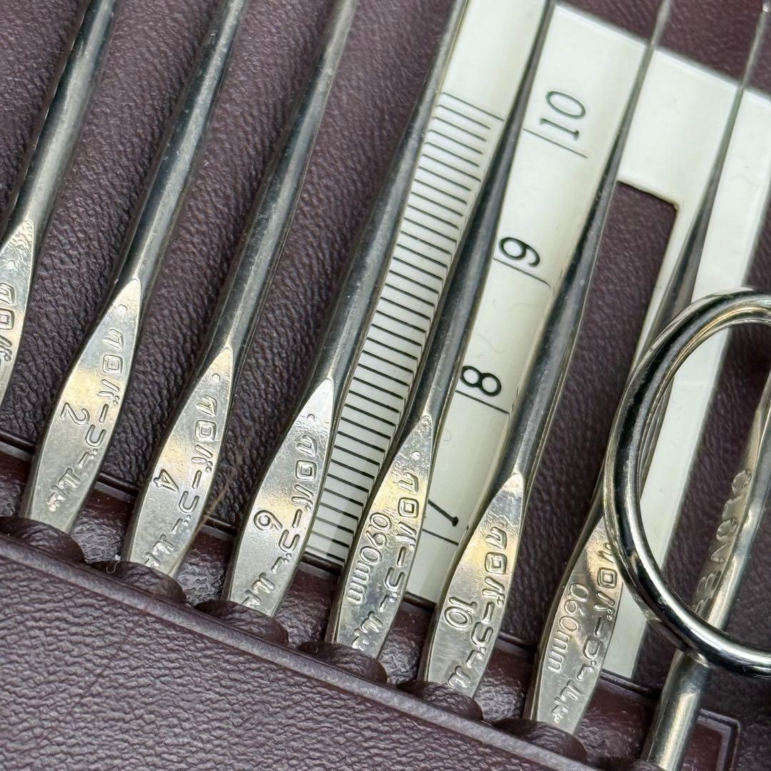 希少 レトロ Clover クロバー かぎ針 レース針 20本セット フルセット