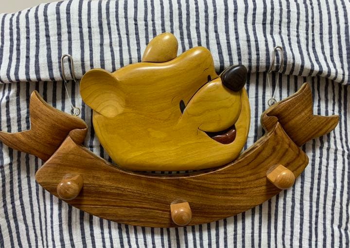 レトロかわいい！プーさんの小物掛け