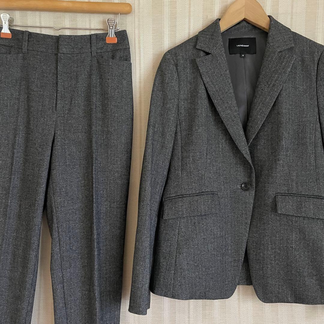 専用！美品LAUTREAMONT秋冬物ストレッチテーパードパンツスーツ38,36