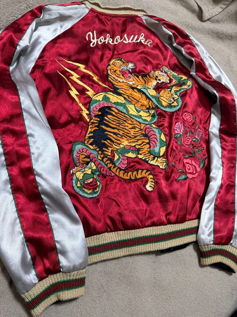 ２面用 テーラー東洋 虎蛇 日本限定 スカジャン vintage サテン USA