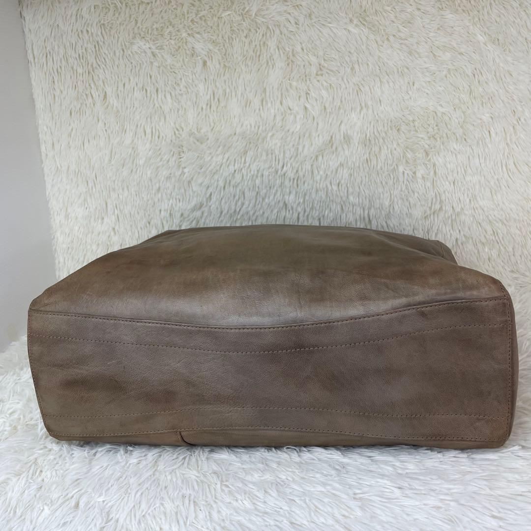 【大容量】ダンゲンテン トートバッグ オールレザー ブラウン A4収納可