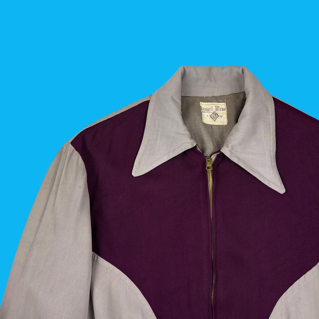 40s〜50s Ash ギャバジン スポーツジャケット ギャバシャン コの字留め