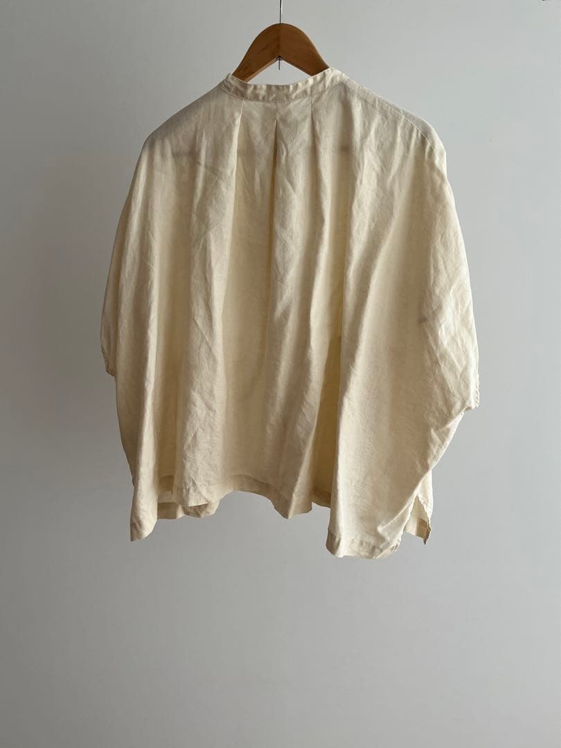 かぐれ リネンスクエアケープシャツ　イエロー　2025SS