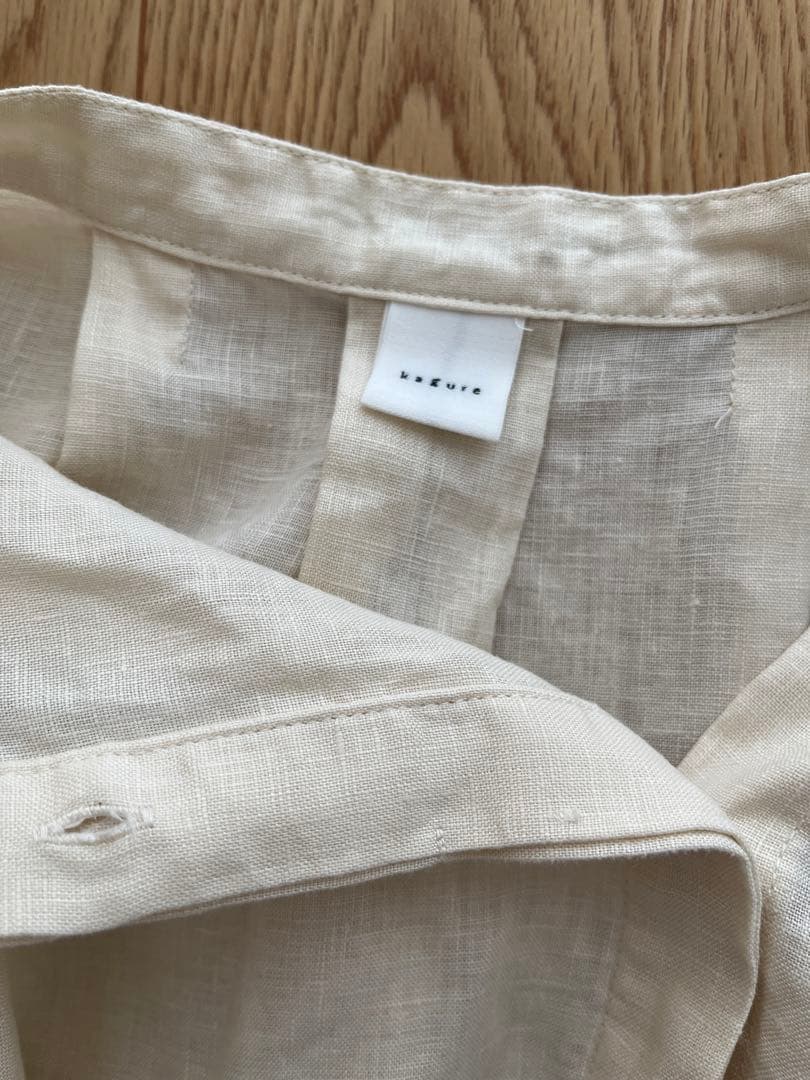 かぐれ リネンスクエアケープシャツ　イエロー　2025SS