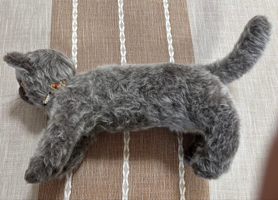 グレーの猫のぬいぐるみ‼️ ハンドメイドです。