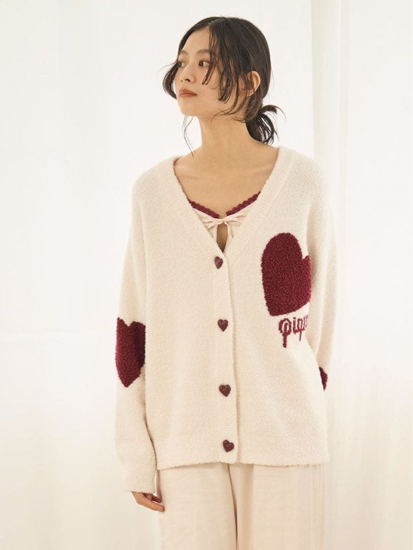 GELATO PIQUE ハートジャガードカーディガン S-M ユニセックス