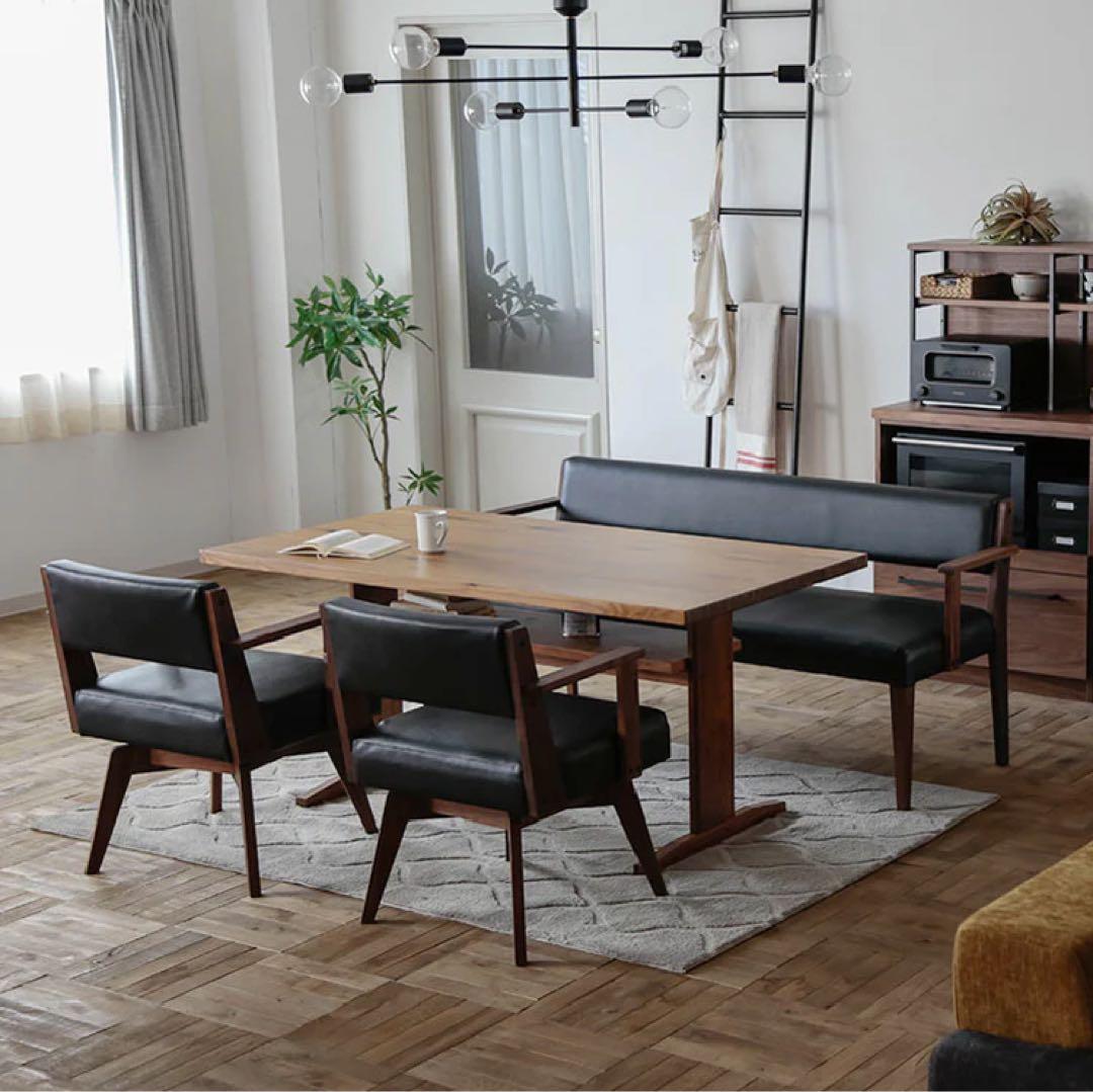 【実物アップ】クラッシュゲート カインダイニングテーブル ウォールナット