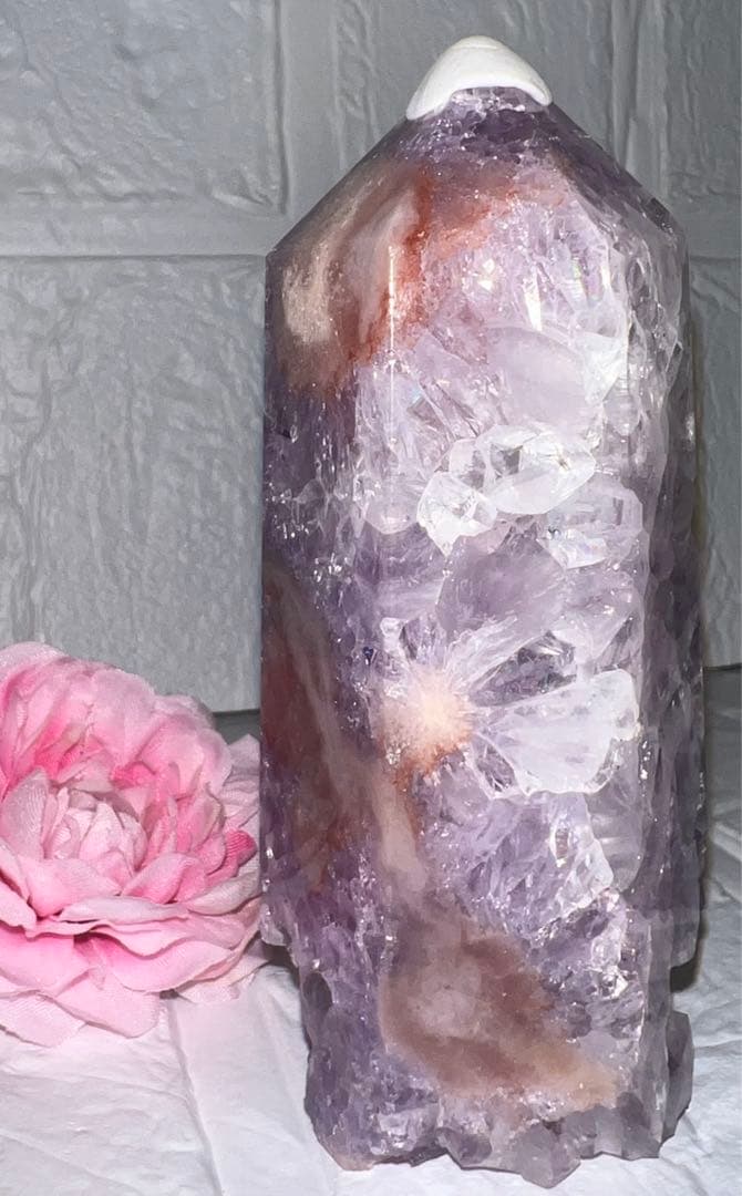 ①ピンクアメジスト♥️桜瑪瑙♥️花瑪瑙♥️タワー♥️チェリーブロッサム♥️クリスタル♥️水晶
