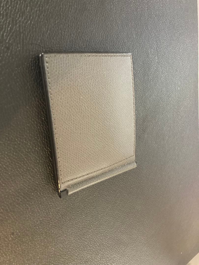 Valextra グレー レザーマネークリップ