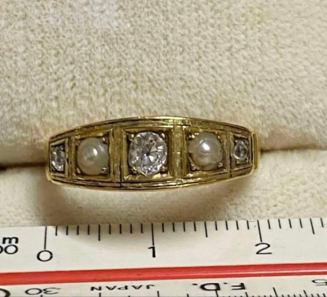 18金　18K イギリスアンティーク　リング　指輪