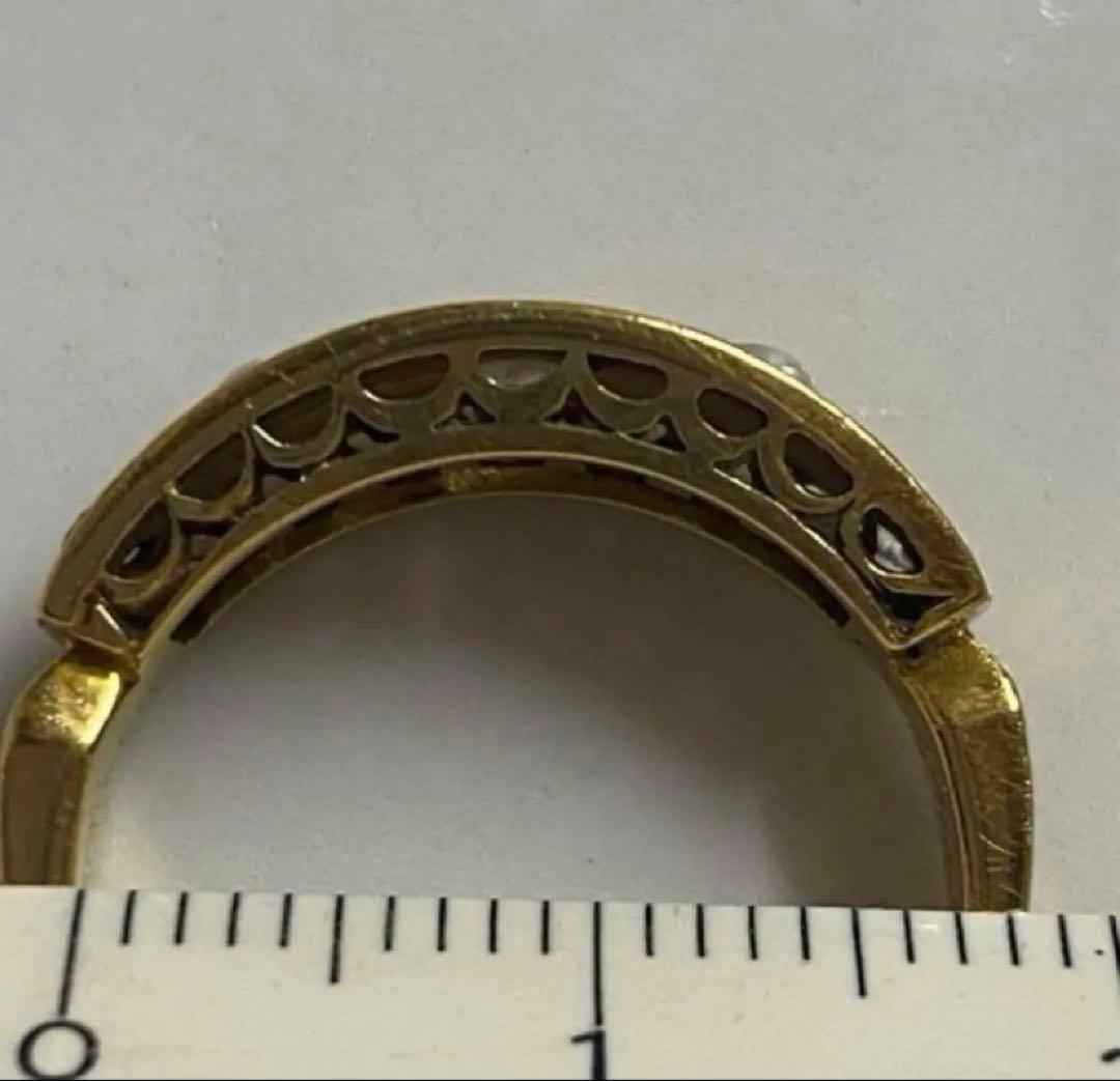 18金　18K イギリスアンティーク　リング　指輪