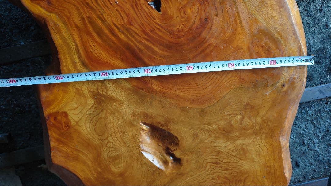 ちゃぶ台 高級感 木製座卓 自然な形状 茶色 花台 飾り台