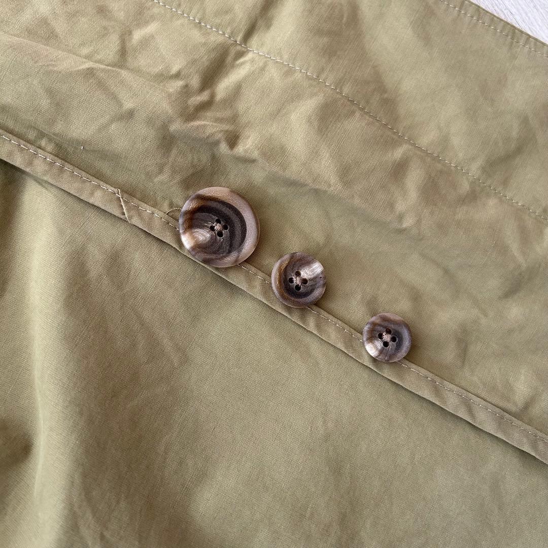 一枚袖 ポロバイラルフローレン ステンカラーコート スプリングコート L カーキ