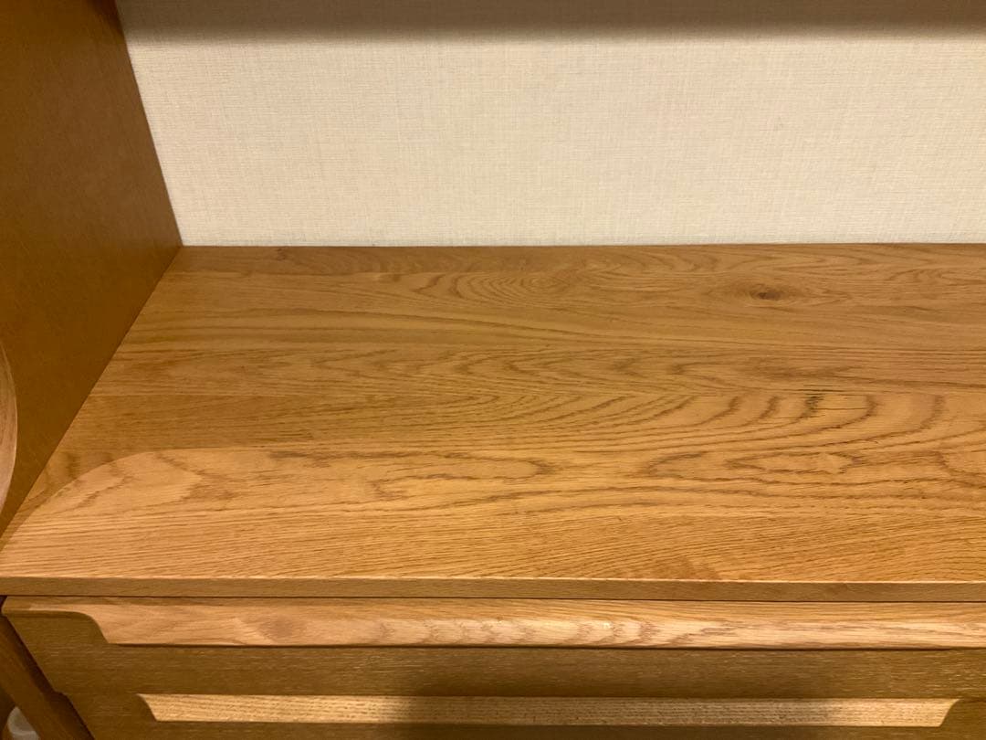 ダイニングボード/ホワイトオーク/スライドレール/無垢材/食器棚