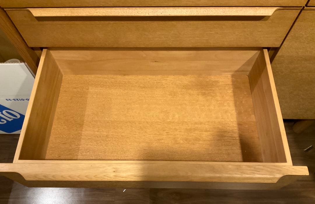 ダイニングボード/ホワイトオーク/スライドレール/無垢材/食器棚