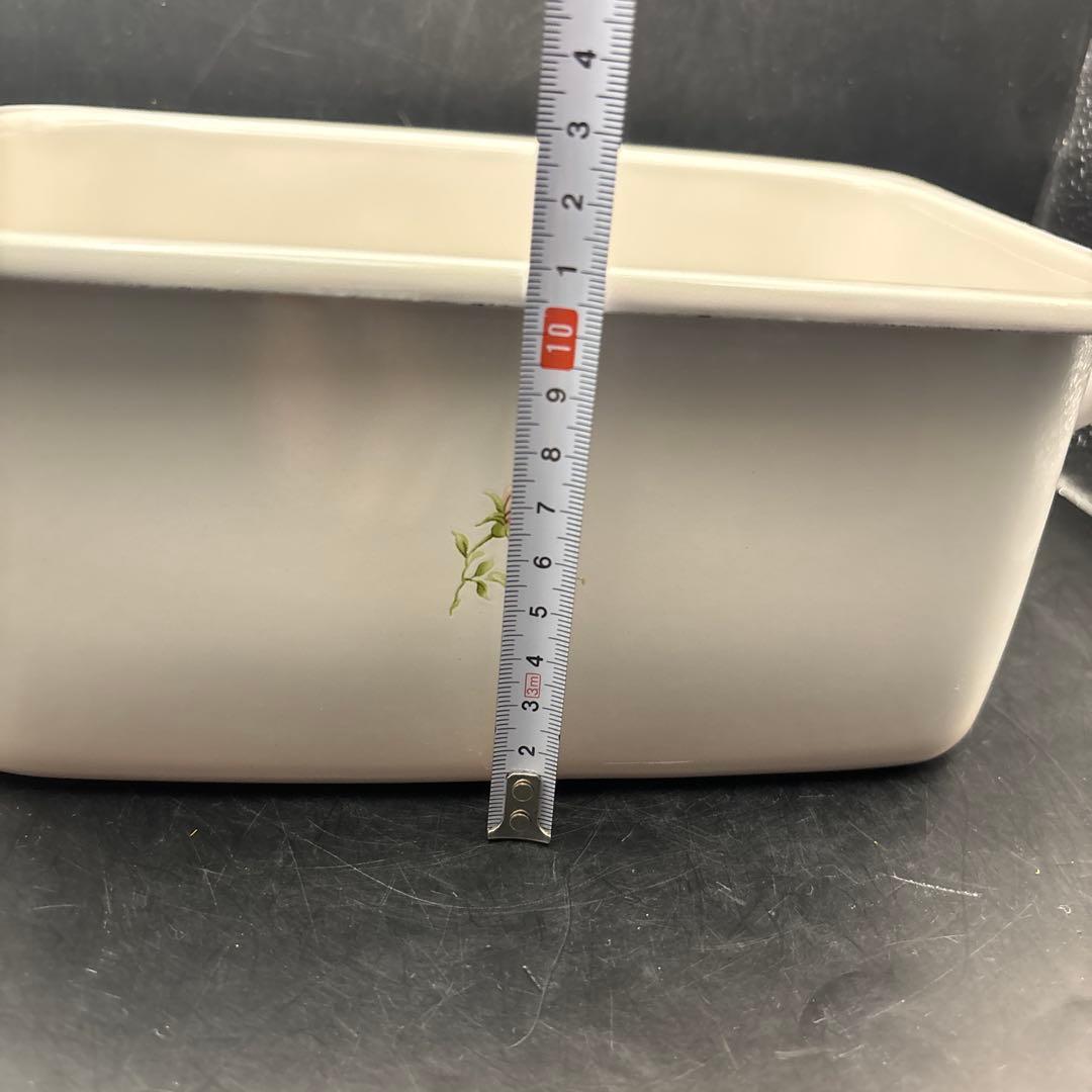 プラン・ド・パリ　ジュリアン　角ストッカー　ピスケット缶　ホーロー　琺瑯