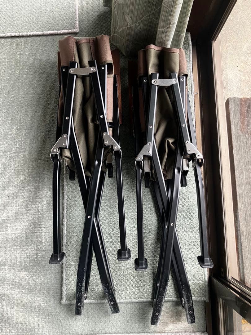 美白命　2脚セット スノーピーク　ローチェア　ショート　グレー