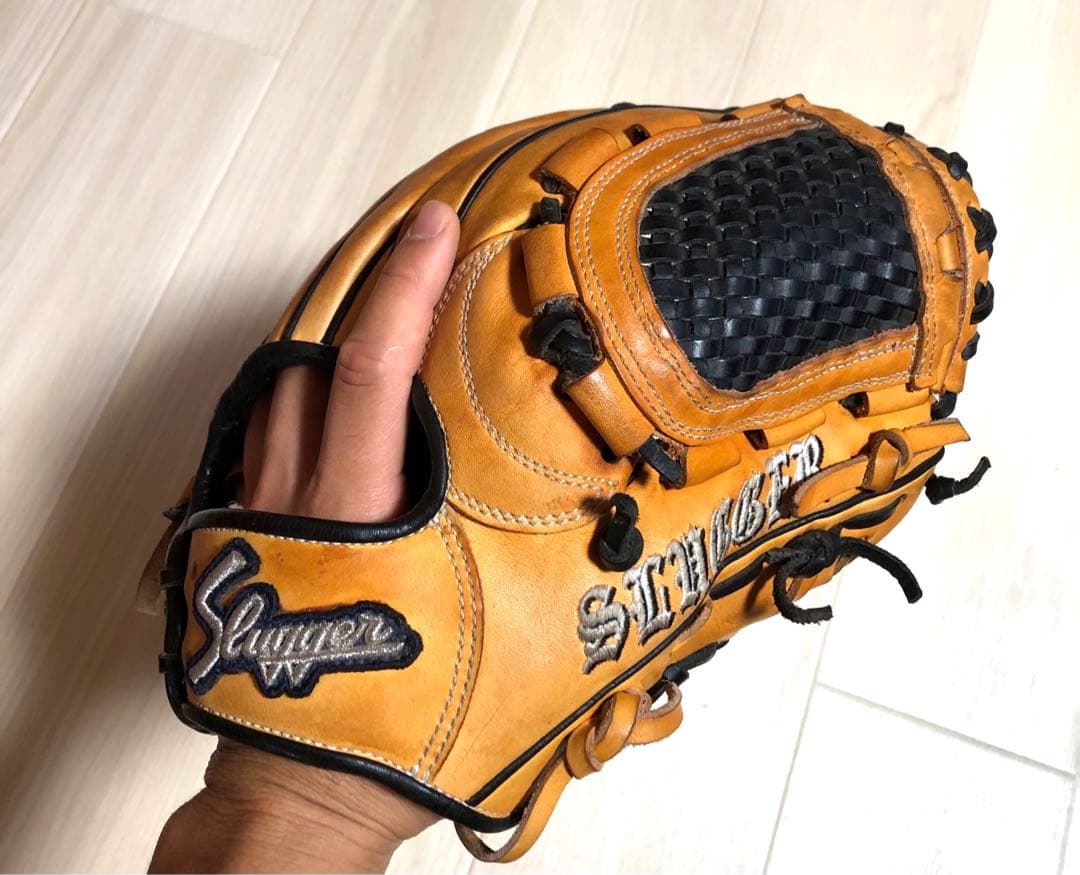 Slugger スラッガー　軟式グローブ オレンジ レザー
