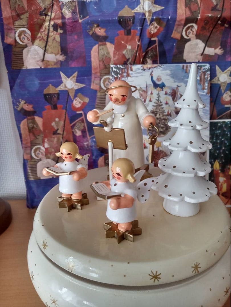 ドイツ　REUGE ザイフェン　オルゴール　天使　　クリスマス