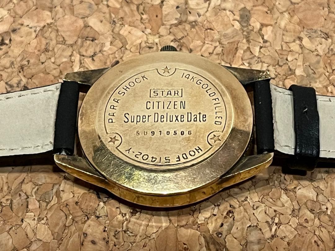 ジャンク品シチズン スーパーデラックス デイト14K GOLD FILLED