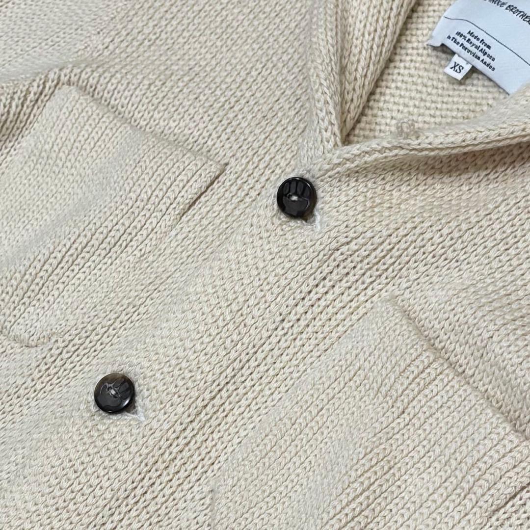 イノウエブラザーズ　ショールカラー　カーディガン　アルパカ100% ニット