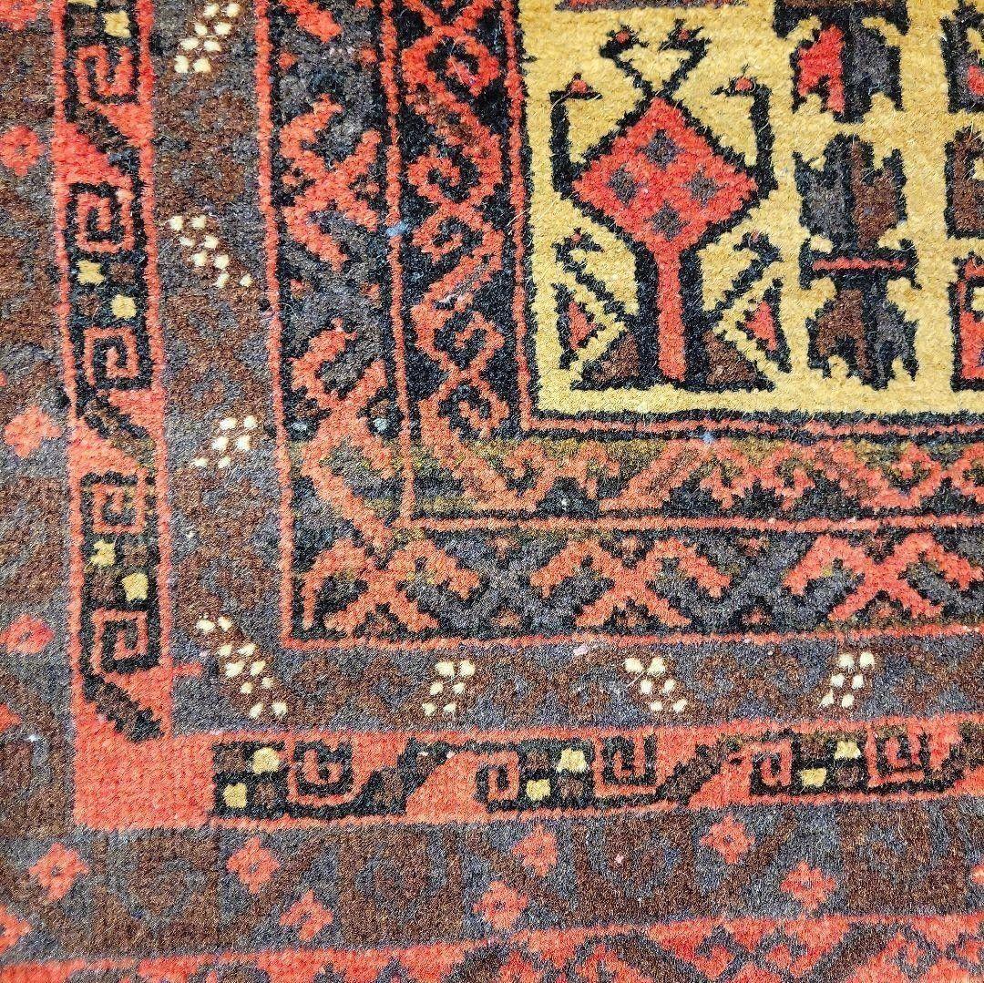 84x140cmアフガン・ラグ(24）じゅうたん・タペストリー・ギャッベ・ラグ