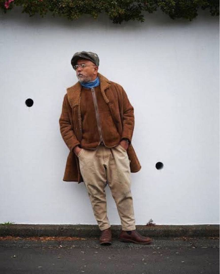 ひひろろ　NAISSANCE ネサンス　本革　ムートンコート　XL