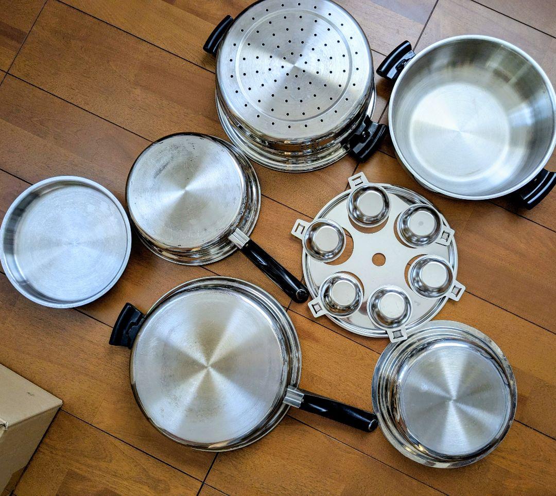 Amwayクイーン　クック6Lシチューパンセット付属品＆フライパン大、小。