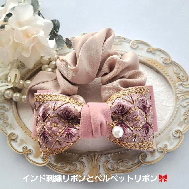 まり様お取引中⭐3321⭐❣️大人可愛い華やかアクセ❣️オリジナル✴インド刺繍