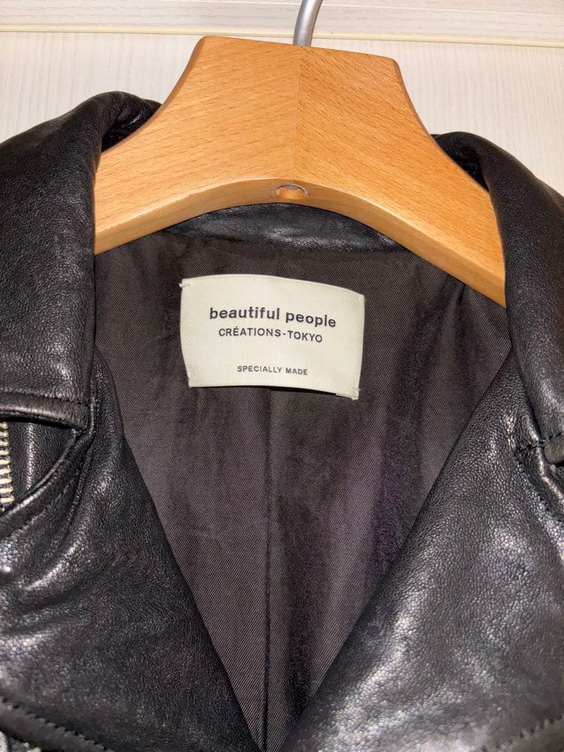 beautiful people レザーライダースジャケット