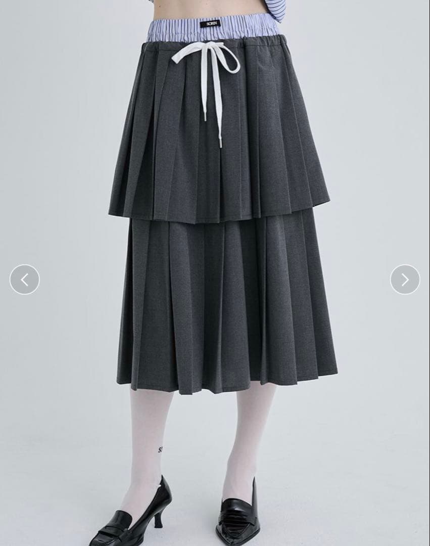 SORIN Layered Pleated Skirtレイヤードプリーツスカート