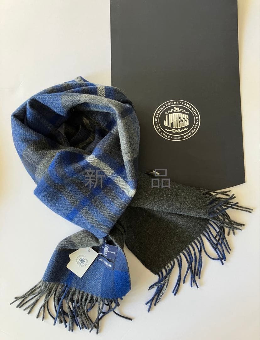 【新品】ジェイプレスJ.PRESSカシミア100%大判マフラー