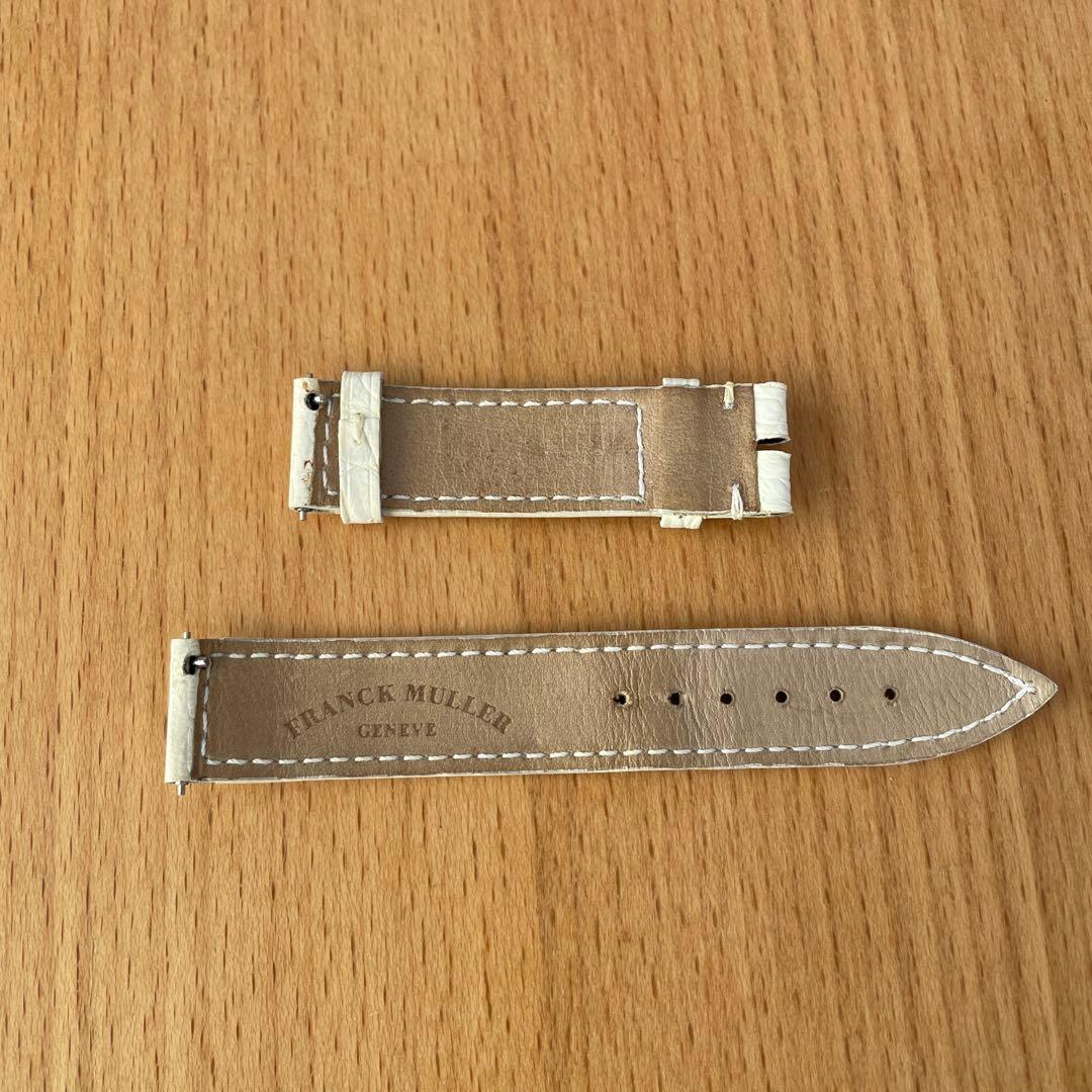 フランク・ミュラー レザーベルト ホワイト 16mm