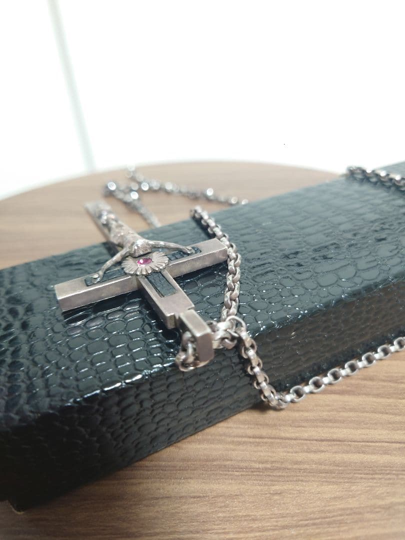 バックラッシュ　ネックレス　ロザリオ　backlash レザー