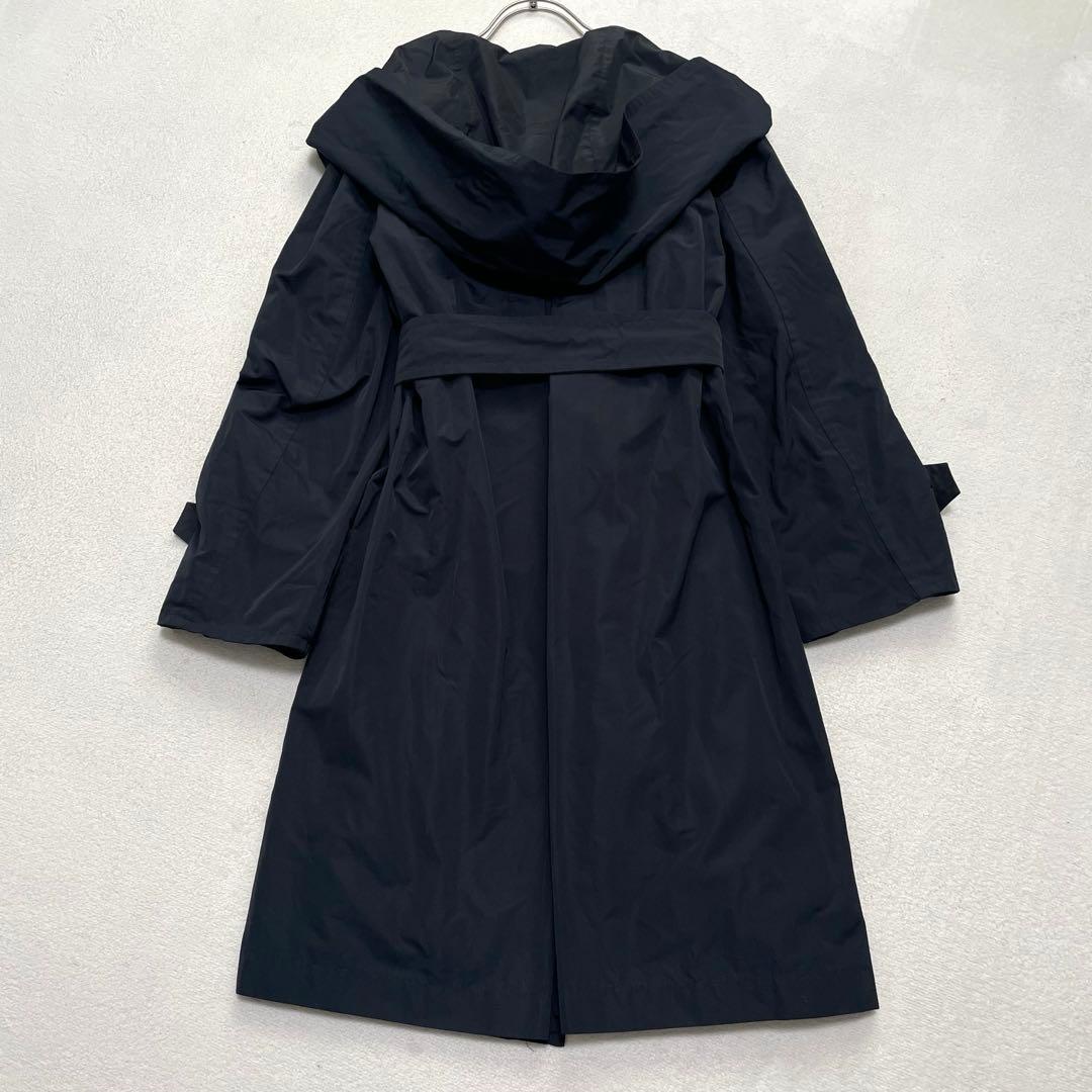 マックスマーラ フーデッドコート ベルテッド 36 レインウェア ビッグカラー