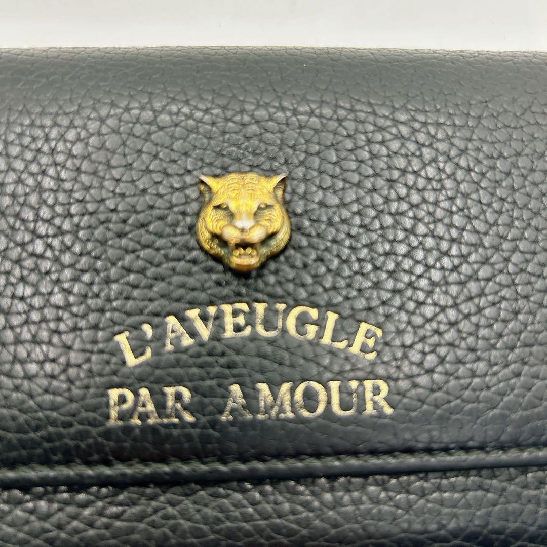 【美品】GUCCI タイガーヘッド 長財布 L’AVEUGLE ユニセックス